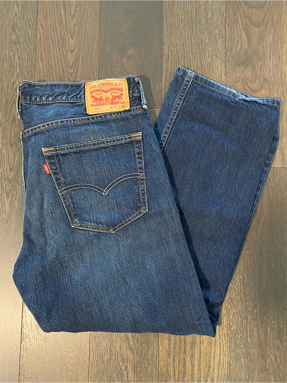 Levis 504 Men's Dark Blue Jeans